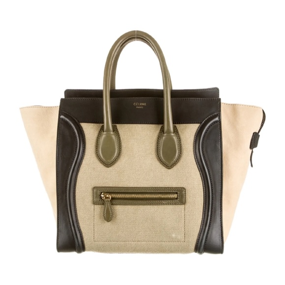 Céline Linen Mini Luggage Tote - Picture 1 of 14